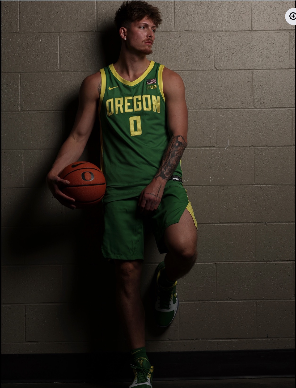 Andrew Meadow's Oregon photoshoot; clean cut, tatted up, generic-bro vibe